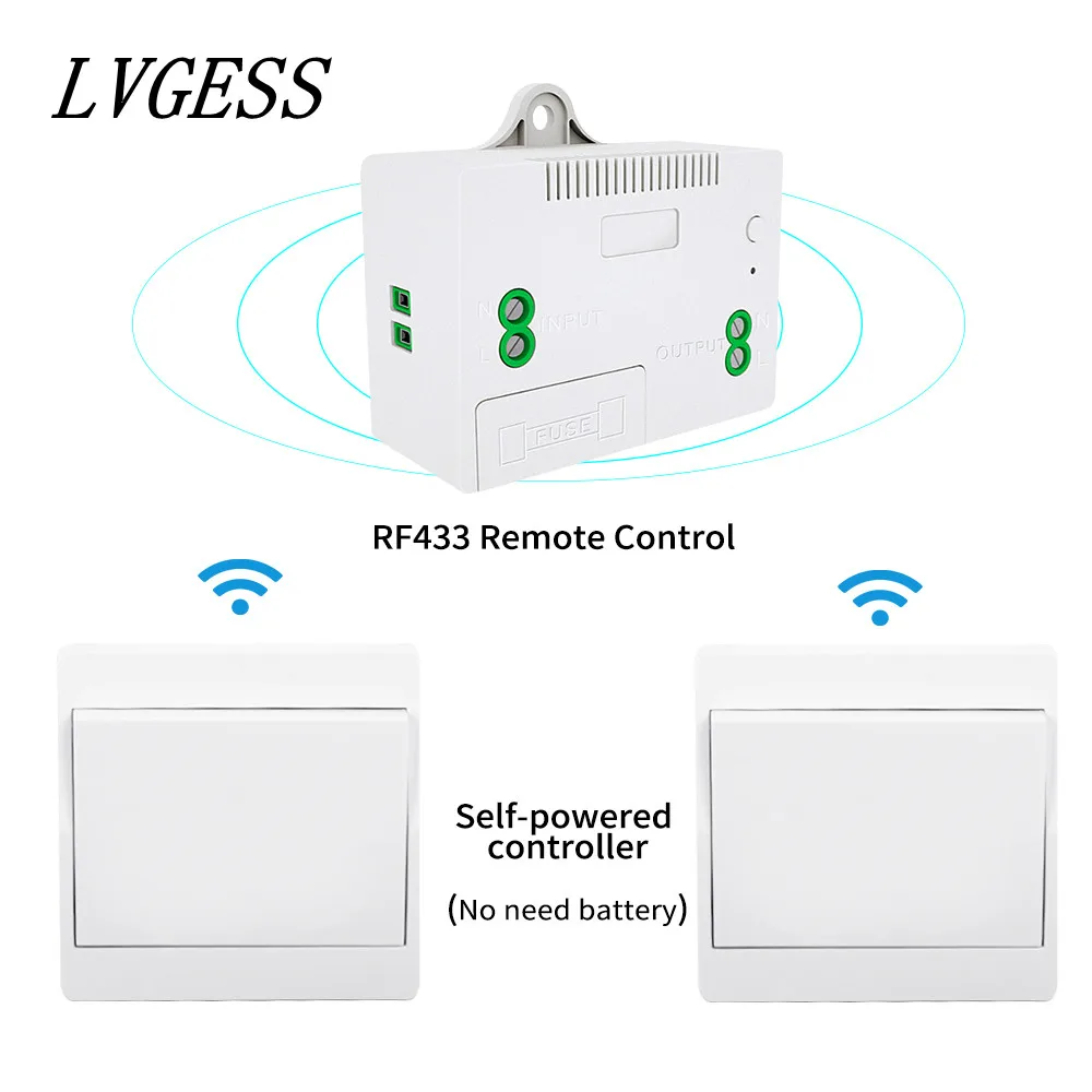 

Self-powered Wireless 1Gang/2Gang Waterproof Push Button Switch 150m Control Distance Home Improvement 90-240V