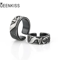 qeenkiss rg6782 fine jewelry wholesale fashion couple lovers birthday%c2%a0wedding gift vintage deer 925 sterling silver open ring