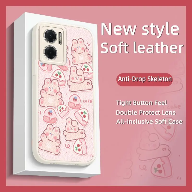 The New lambskin Phone Case For Xiaomi Redmi Note11E 5G/Redmi10 5G Global luxurious cute taste