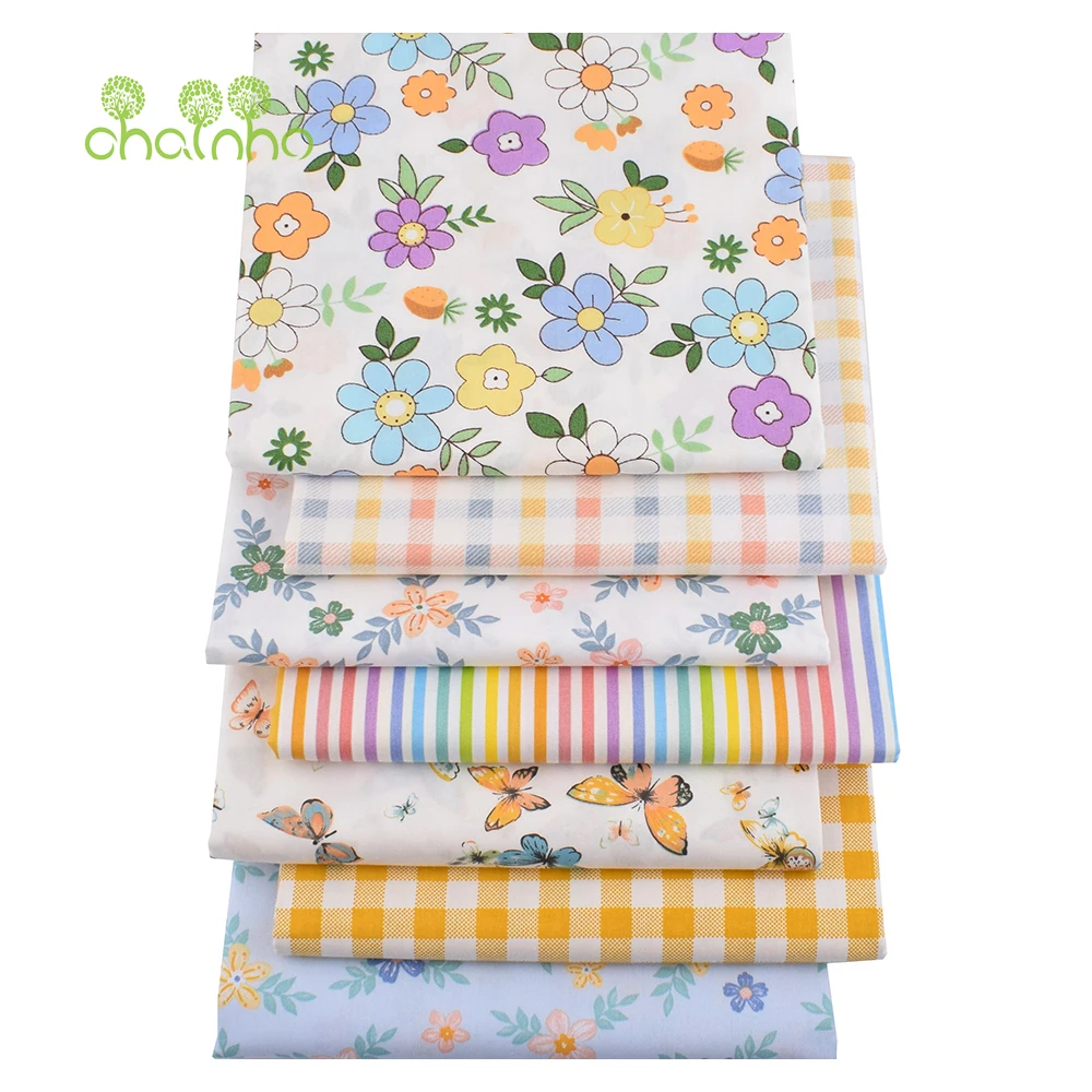 

Chainho,Floral Printed Twill Cotton Fabric,Patchwork Clothes,DIY Sewing Quilting Home Textiles Material For Baby Child's Bedding