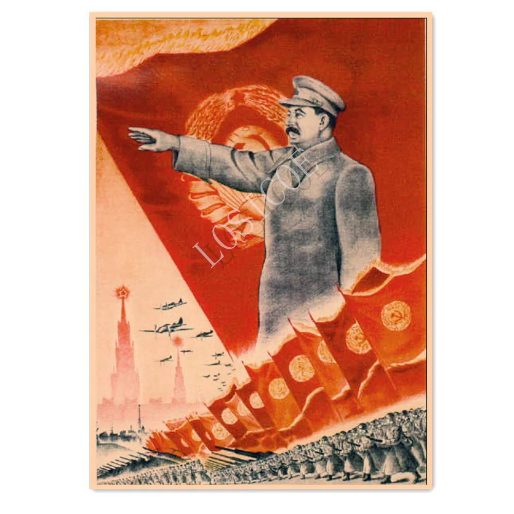 

Great Commander in Chief Stalin Posters Wall Art Decorative Painting Soviet Union CCCP USSR Patriotism Wallpaper Wall Stickers