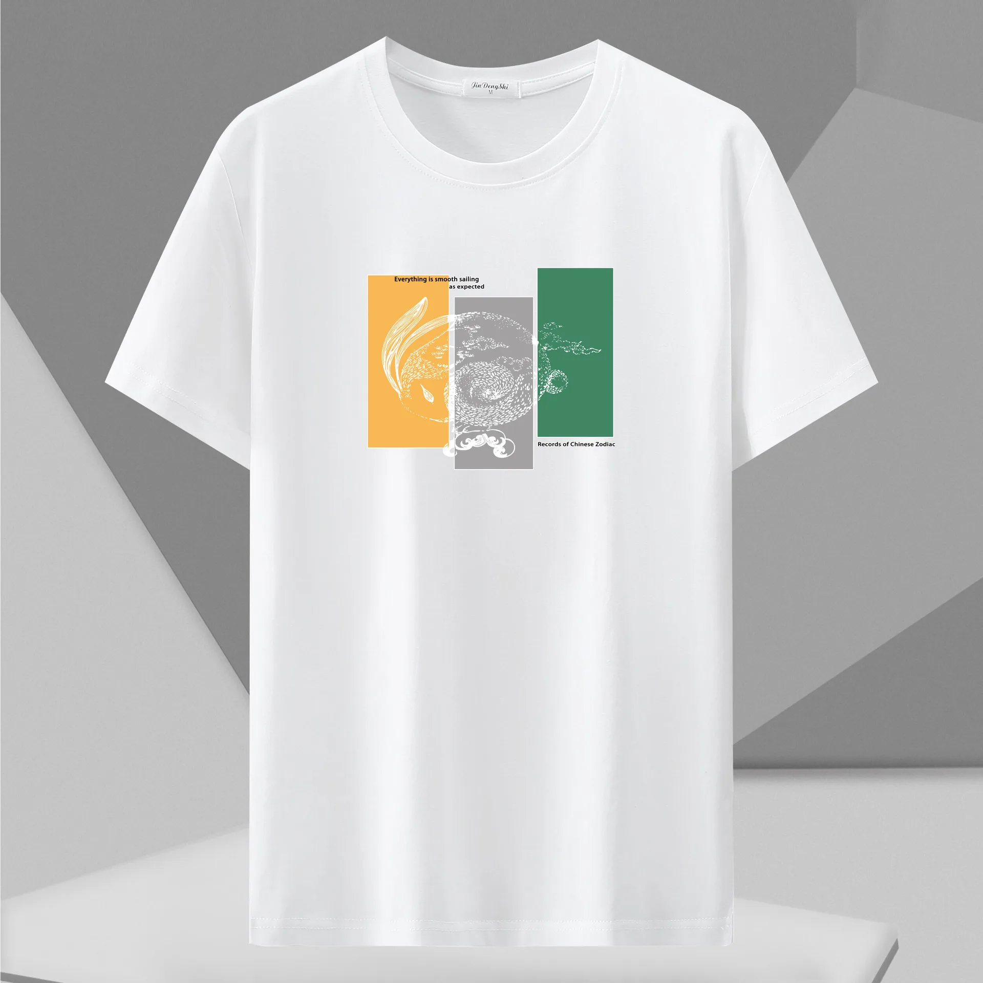 

Short-sleeved t-shirt Korean fashion students round-necked loose half-sleeved T-shirt shirt plus large size T-shirt black