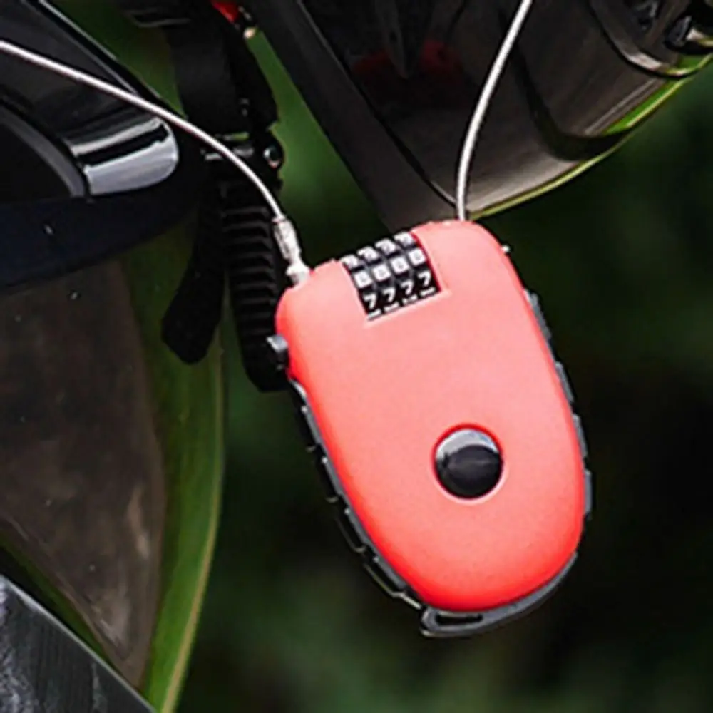 Противоугонный замок для мотоциклетного шлема 4-значный выдвижной навесной