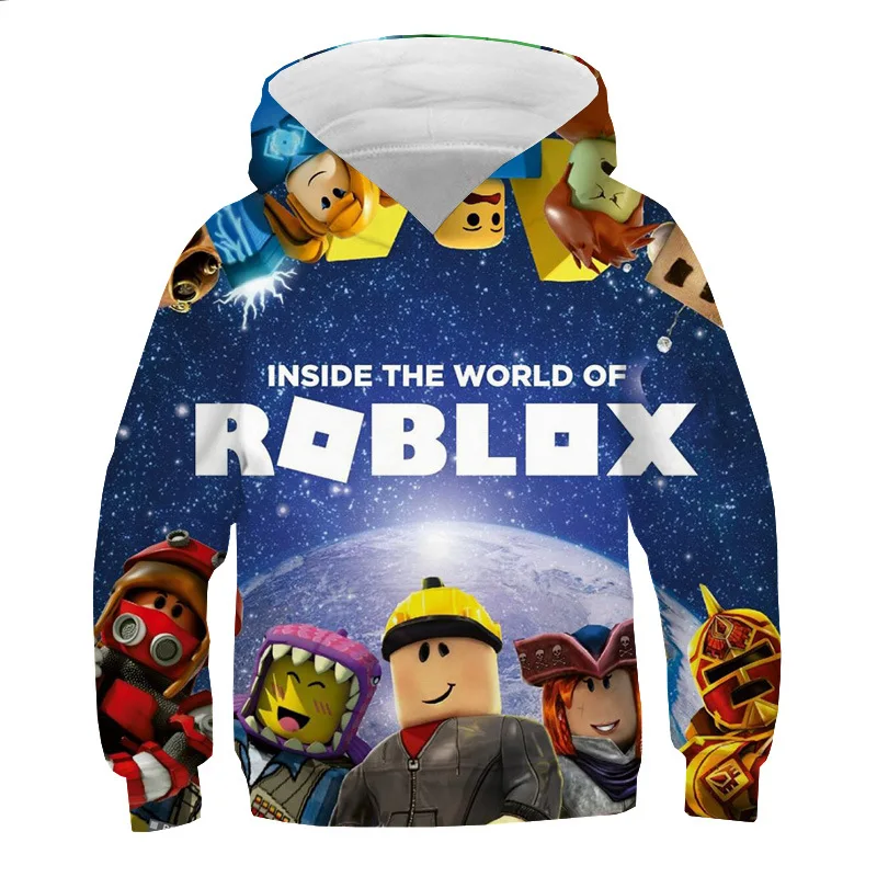 

Kids Robloxing Hoodie Boys & Girls Spring Autumn Sweatshirt Clothes Kids Long Sleeve Cartoon Casual Hoodie 4-14 Years Old