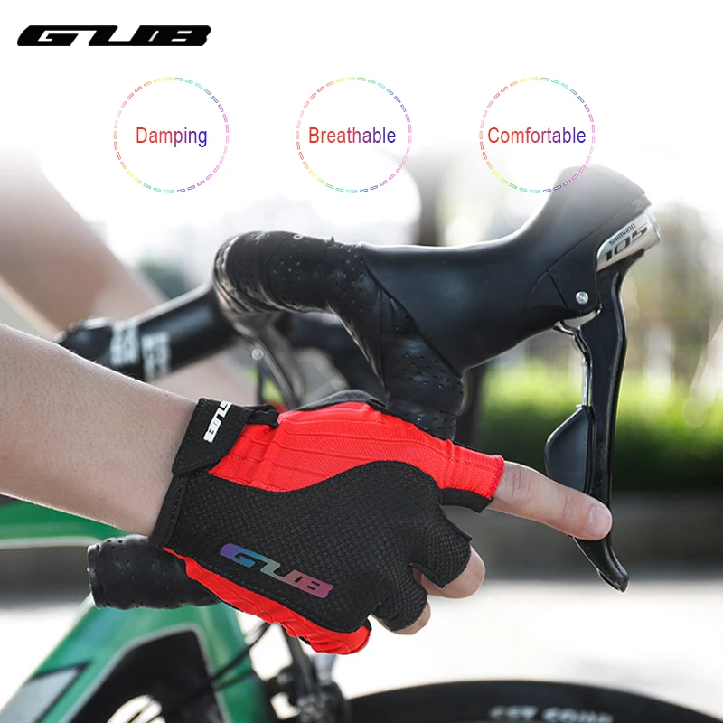 

Велосипедные перчатки GUB, противоударные износостойкие дышащие митенки с открытыми пальцами для горных и шоссейных велосипедов, детское спортивное оборудование