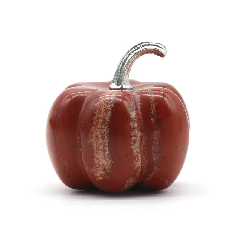 

Red Jasper Pumpkins Figurines for Home office Party Decoration Handmade Carved 30MM Gemstone Pendant