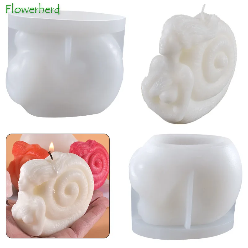 

DIY Handmade Mould Conch Girl Scented Candle Silicone Mold Ocean Goddess Aromatherapy Plaster Ornament Mold Resin Molds