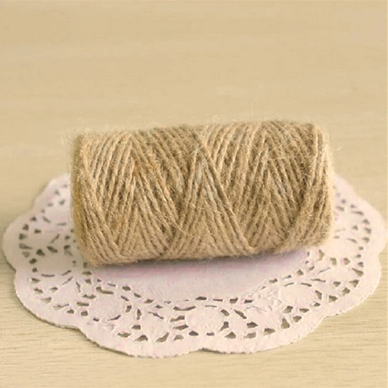 

Natural Hemp Linen Cord Twisted Jute Twine Rope String Craft Decor Making Tools