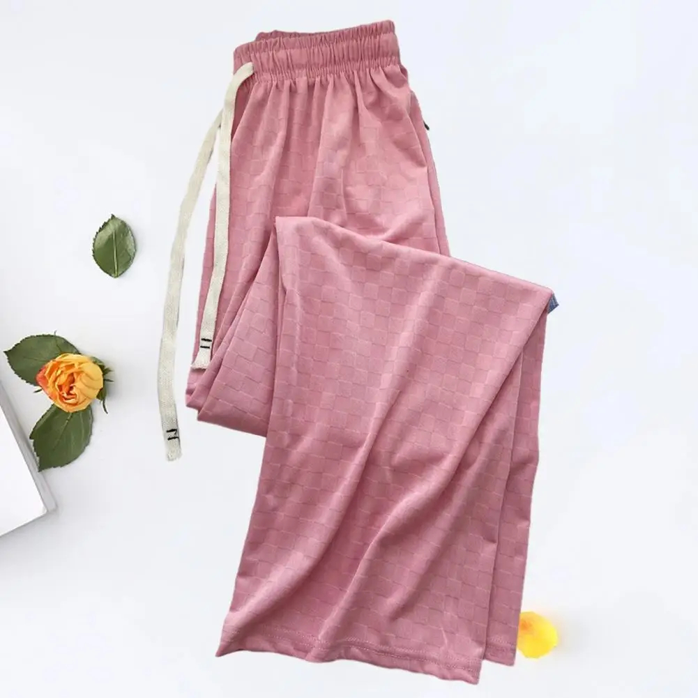 

Trendy Casual Pants Thin Ice Silk Colorfast Summer Draped Wide Leg Suit Pants Long Pants Versatile