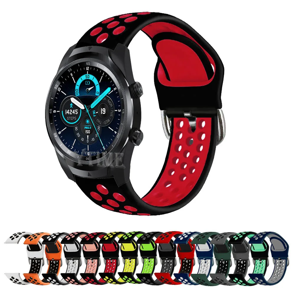 

Ремешок силиконовый для TicWatch Pro 3 Ultra GPS, сменный Браслет для наручных часов, 22 мм, LTE/E2 S2/GTX