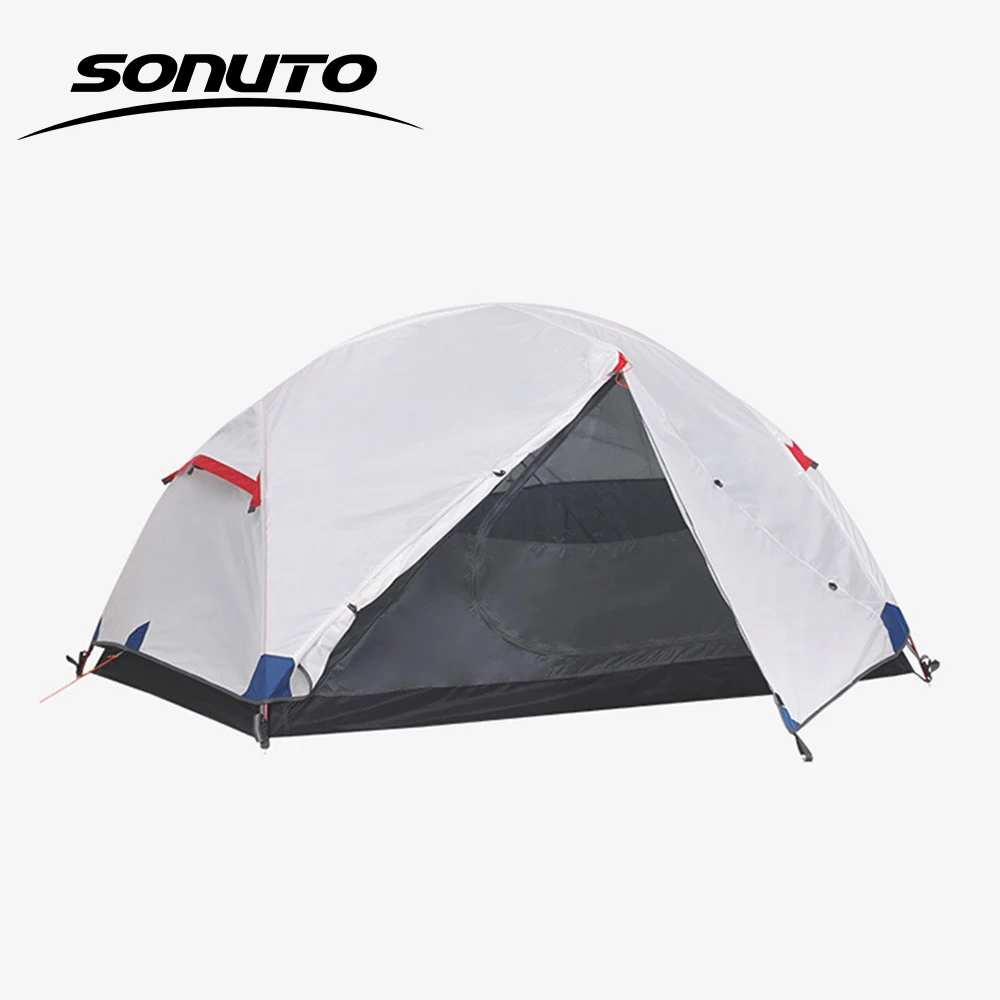 

Sonuto Aluminum Alloy Double-Layer Y-shaped Fishbone Major Hiking Tent Windproof Rainproof 210D Tear-Resistant Oxford Cloth