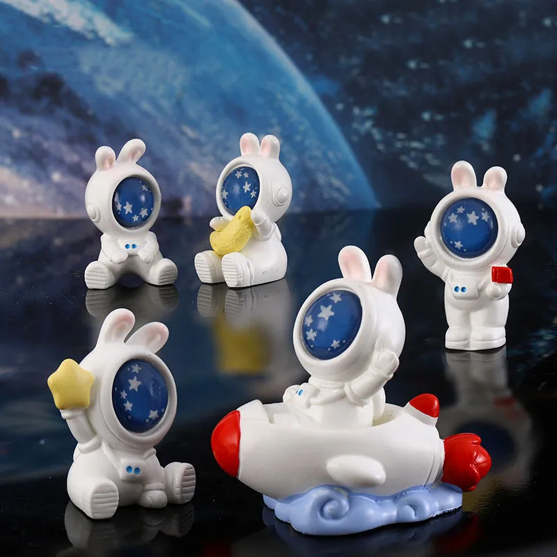 Фигурка миниатюрная Милая луна астронавт кролик микро-ландшафт полимерные