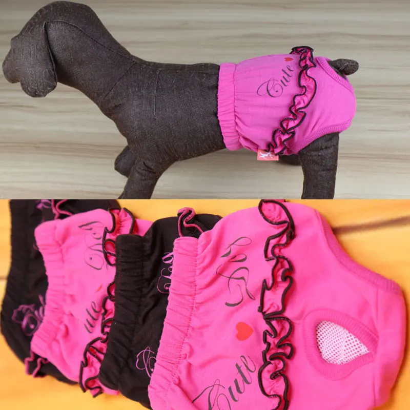 

Lovely Dog Diapers Pet Dog Panties Cartoon Flower Printed Dog Physical Pant For Male Belly Band Nappy Wrap Puppy Underwear