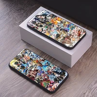 one piece anime phone case for xiaomi redmi 9 9t 9i 9at 9a 9c 10s note 9 10 pro max 5g liquid silicon back black funda soft