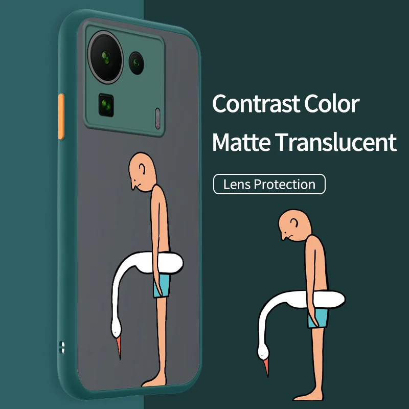 

Translucent Matte Phone Case for Xiaomi Mi 11 11T 12 Pro Mi 11 Ultra A3 CC9 Mi 9 10 Lite Mi Max 2 Note 10 Pro Downcast Man Case