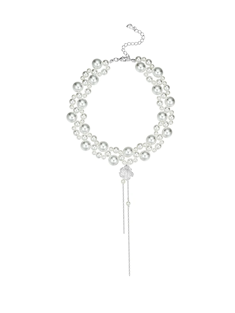 Тканое ожерелье с пузырьковым жемчугом без раствора оригинальный дизайн милое