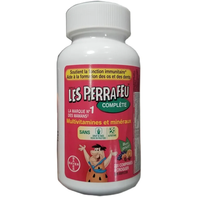 220 Tablets/Bottle Children's Multivitamin Mineral Chewable Les Perrafeu La Marque Des Mamans Muitivitamines Et Mineraux
220 Tablets/Bottle Children's Multivitamin Mineral Chewable Les Perrafeu La Marque Des Mamans Muitivitamines Et Mineraux