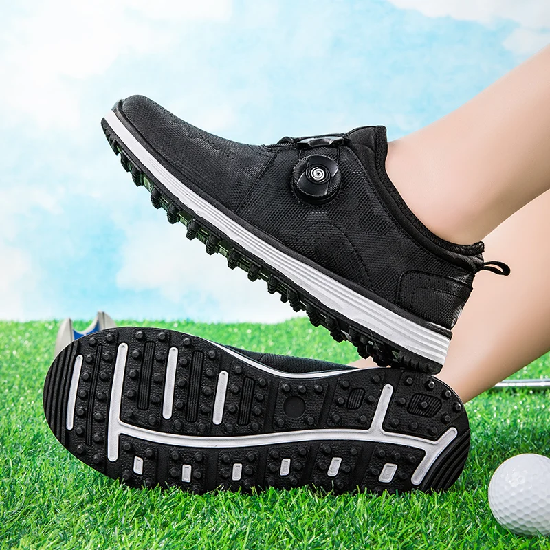 2023 New Men's and Women's Golf Shoes Quick Lace-up Golf Training Shoes Men's Anti-slip Exercise Golf Shoes Size 36-47