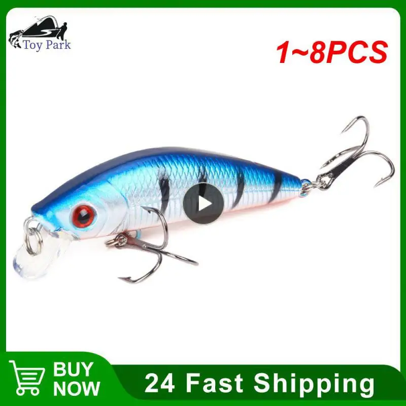 

1~8PCS Fishing Lure Minnow Crankbait Hard Bait Tight Wobble Slow Sinking Jerkbait Artificial Bait Fishing Tackle Fishing