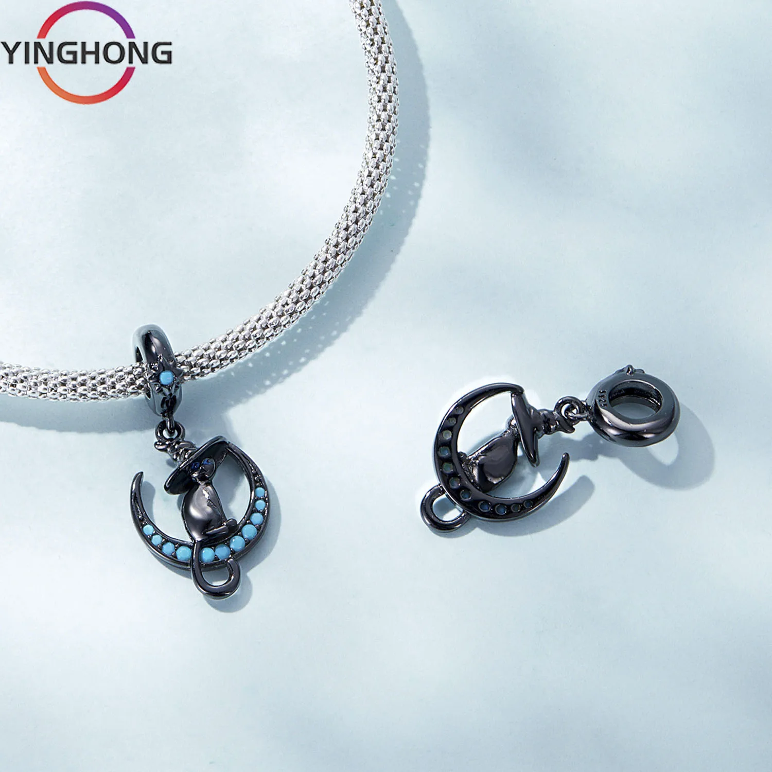 

Quexiang 2023 новый оригинальный S925 Стерлинговое Серебро ведьма кот кулон женские ювелирные изделия очаровательные Diy модные роскошные изысканные подарки