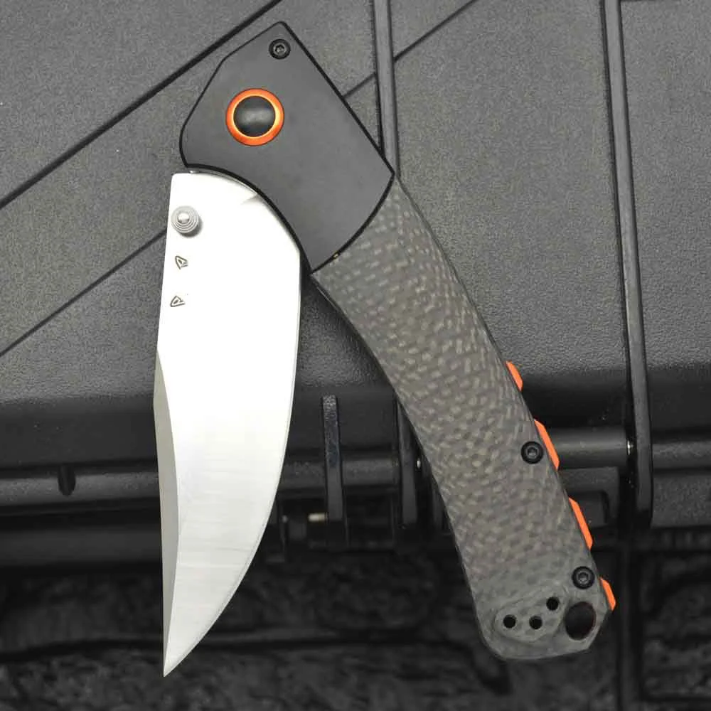 New Carbon Fiber BM 15080 Tactical Folding Knife Outdoor Camping Fishing Hunting Security Defense Saber Pocket Knives