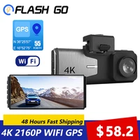 dash cam 4k video recorder smart 4 ips gps 2160p 2 camera car dvr wifi dashcam camera auto night vision 24 parking monitor