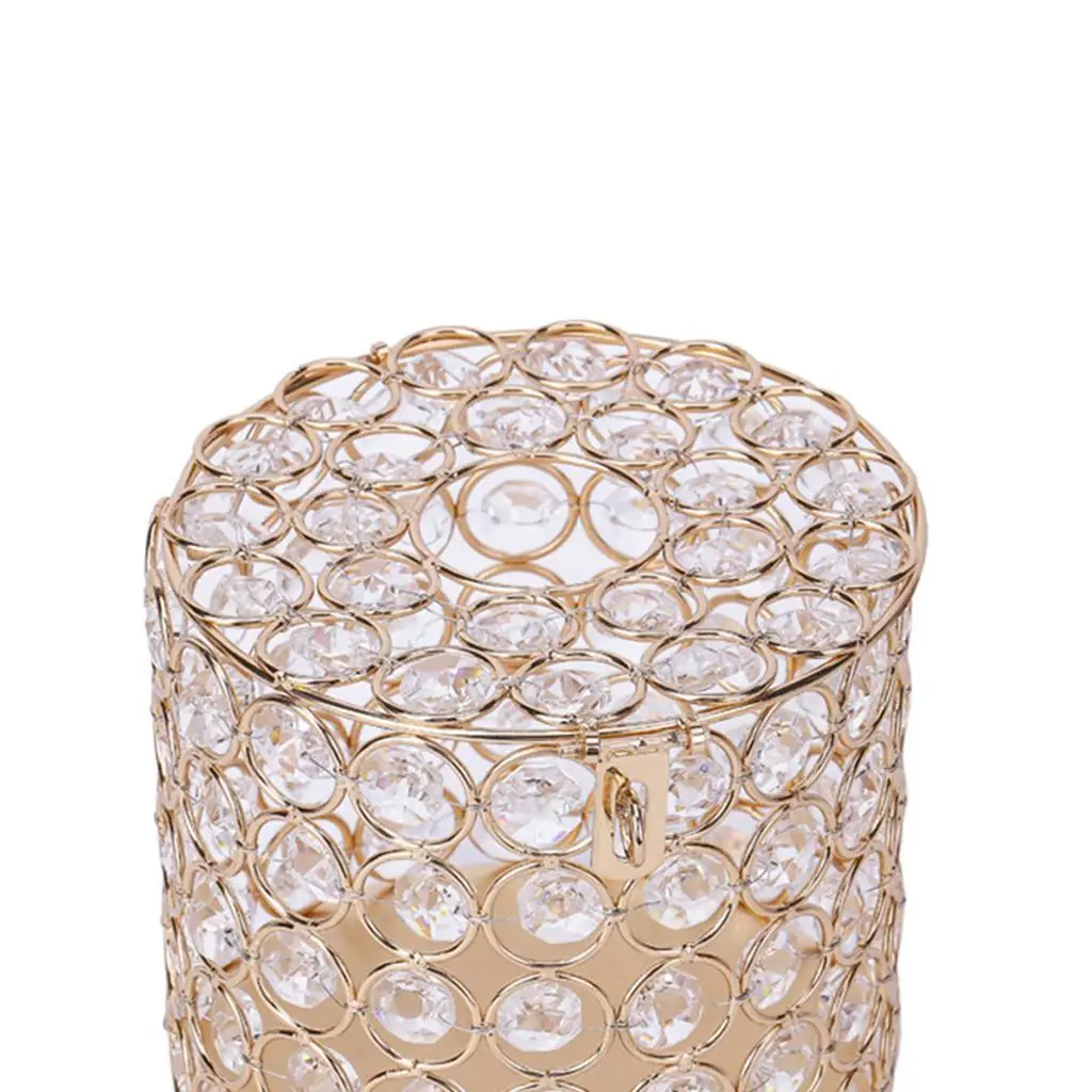 

Держатель для салфеток, круглая коробка для хранения салфеток, крышка диспенсера, Декор, Кристальный стиль