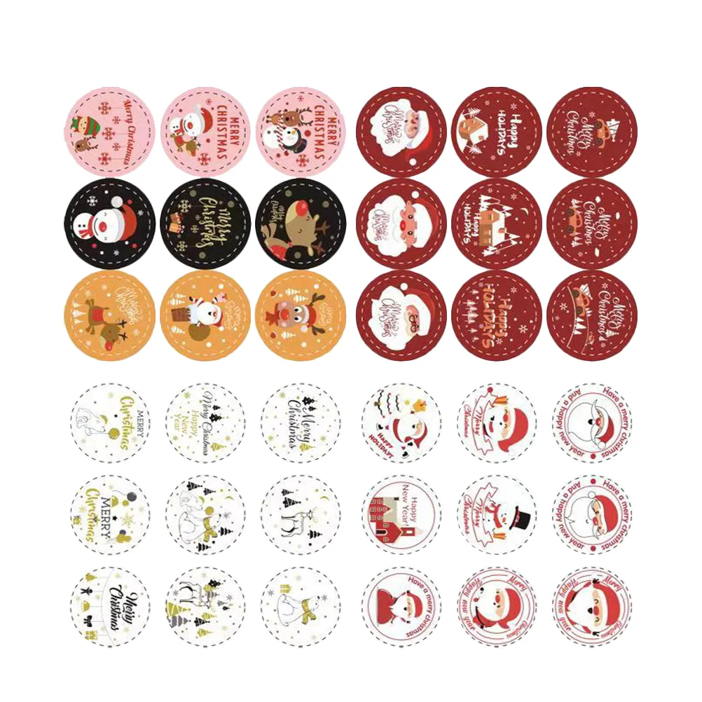 

Stickers Holiday Christmas Seal Gift Adhesive Party Decals Packaging Labels Candy Sealing Decorative Tag Cookie Tags Envelope