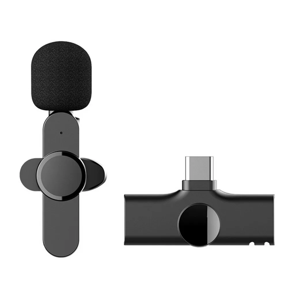 

Wirelessly Microphone USB-C Plug&Play Clip-on Lapel Mic for Live Show Record Video