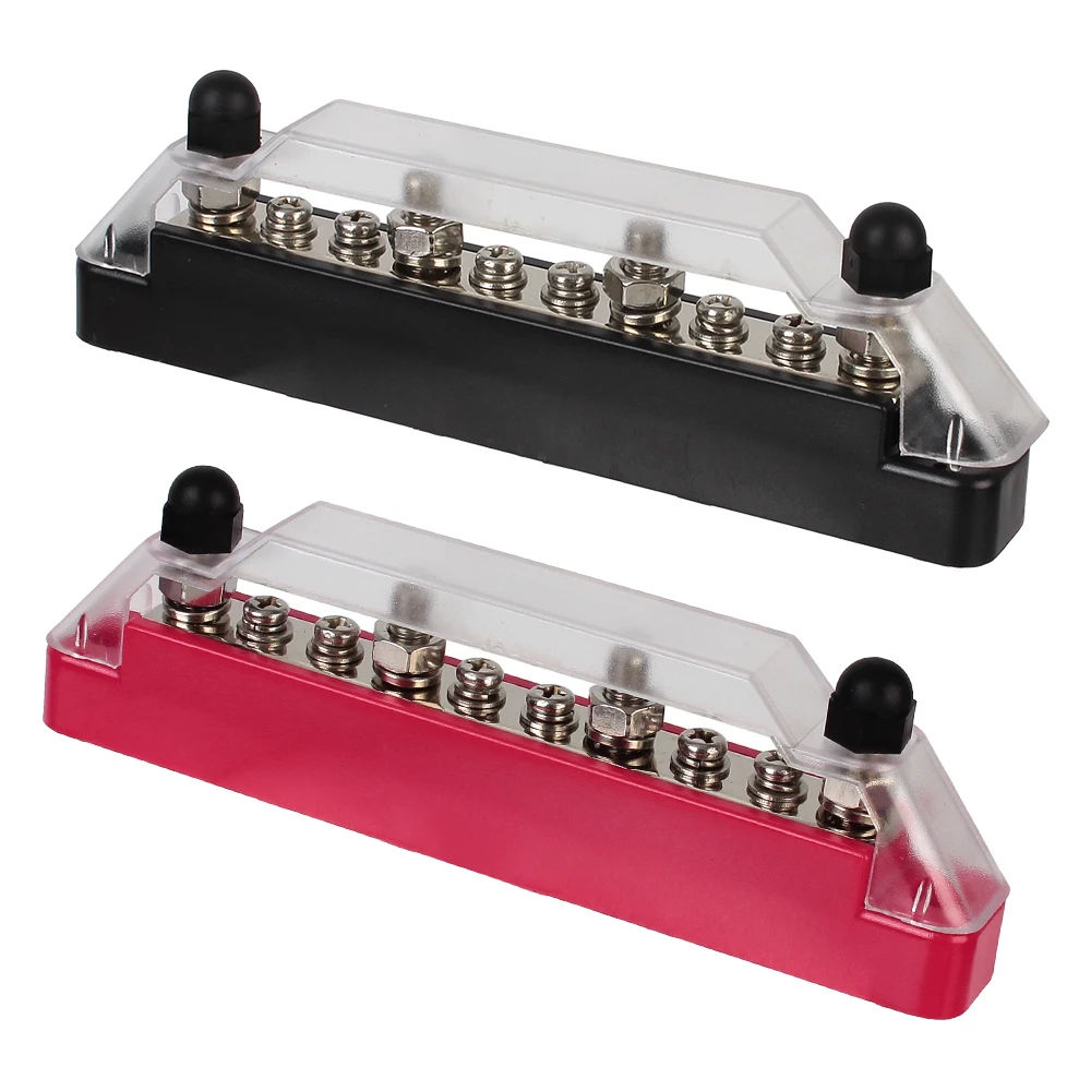 

Battery Power Distribution Block 6 X M4 Terminal Bus Screws Car Terminal Block Studs Positive Negative Bus Bar 4 X M6 For Boat