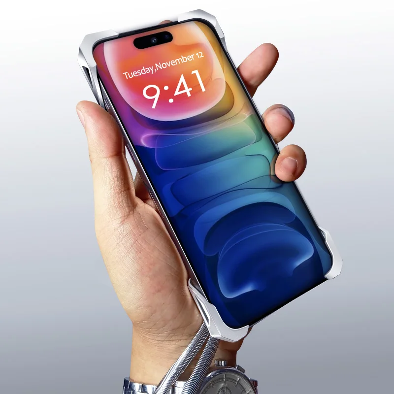 Задняя крышка из алюминиевого сплава для iphone 15 Pro Max Plus защита от падения Magsafe