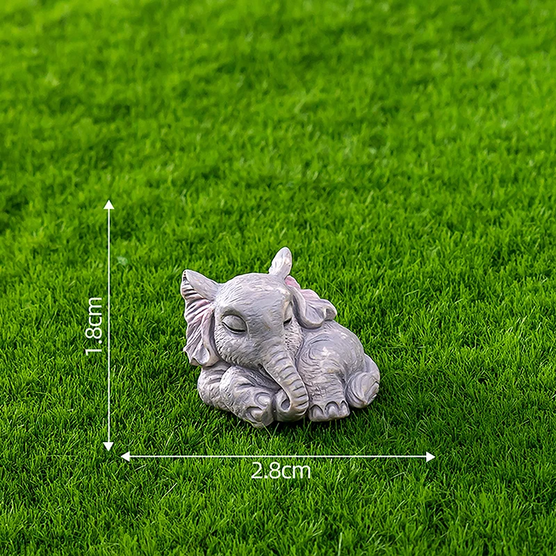 

Миниатюрное животное, слон, милое украшение, полимерная кукла бонсай, сказочное украшение для сада