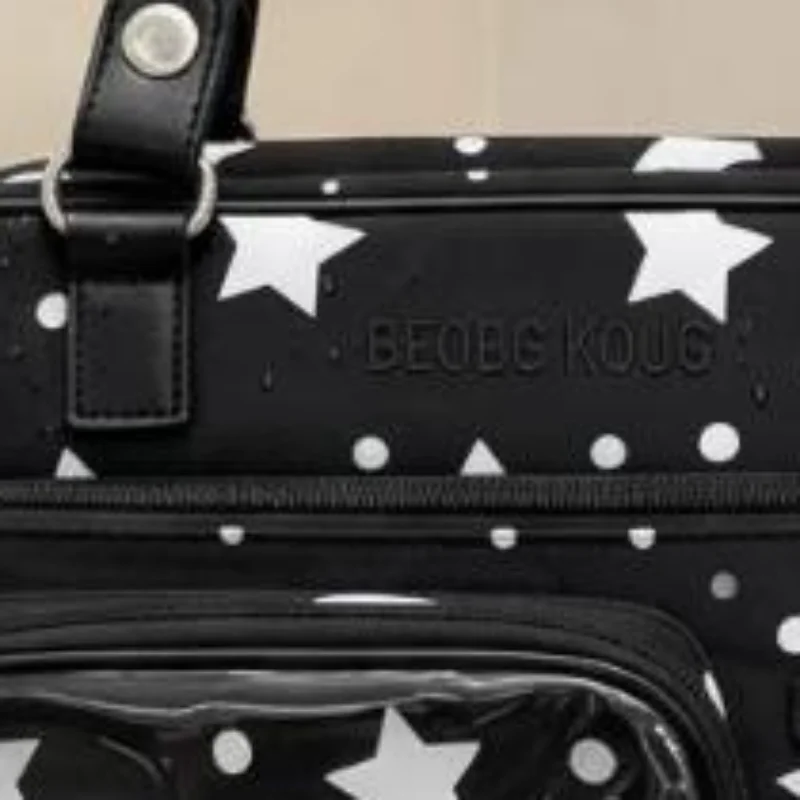 Фото Японская сумка-тоут Y2K Itabag через плечо с прозрачным окном, большой вместимостью, принтом в горошек и звезды, для школы и повседневных поездок