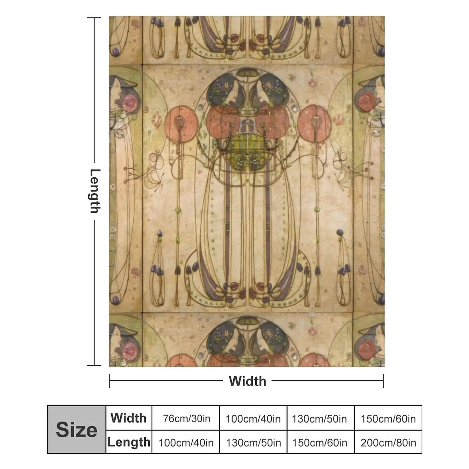 charles rennie mackintosh art nouveau картины произведения искусства принты Плед Свободные