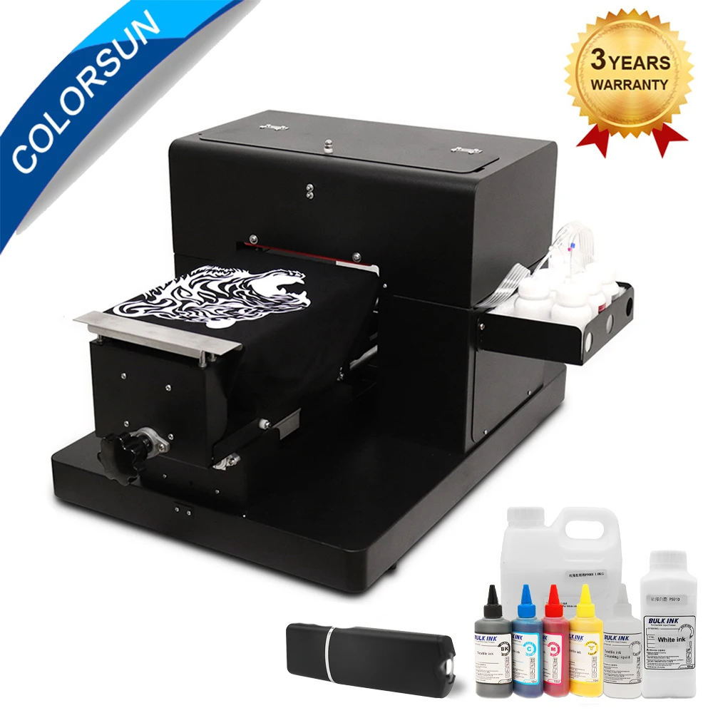Colorsun A4 DTG Printer For Epson L805 A4 Direct to Garment Printing Machine A4 DTG Machine For T-Shirt A4 DTG Flatbed Printer