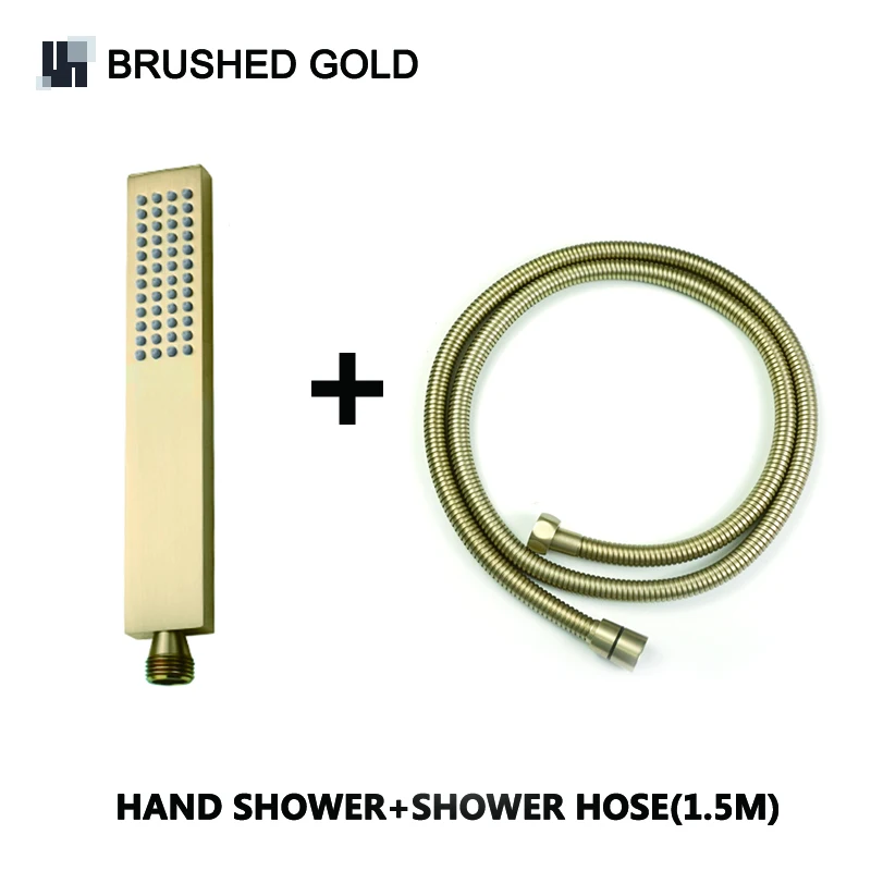 

Ручной душ из нержавеющей стали, матовый золотой ручной распылитель для душа, никелевый спринклер для ванны, черный, белый цвет, ручной душ, хром
