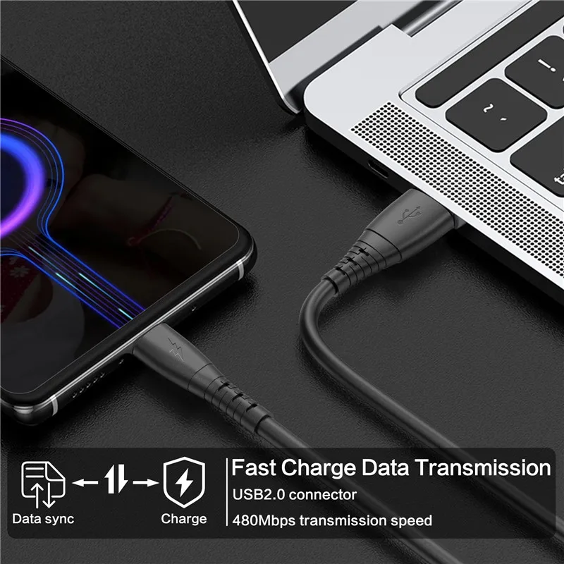 Кабель зарядный с разъемами USB Type-C и Micro-USB, выдвижной, для быстрой зарядки и передачи данных, провод для Samsung, Xiaomi, Huawei, весна (art.: 3920bcdb13588) - 3920bcdb13588