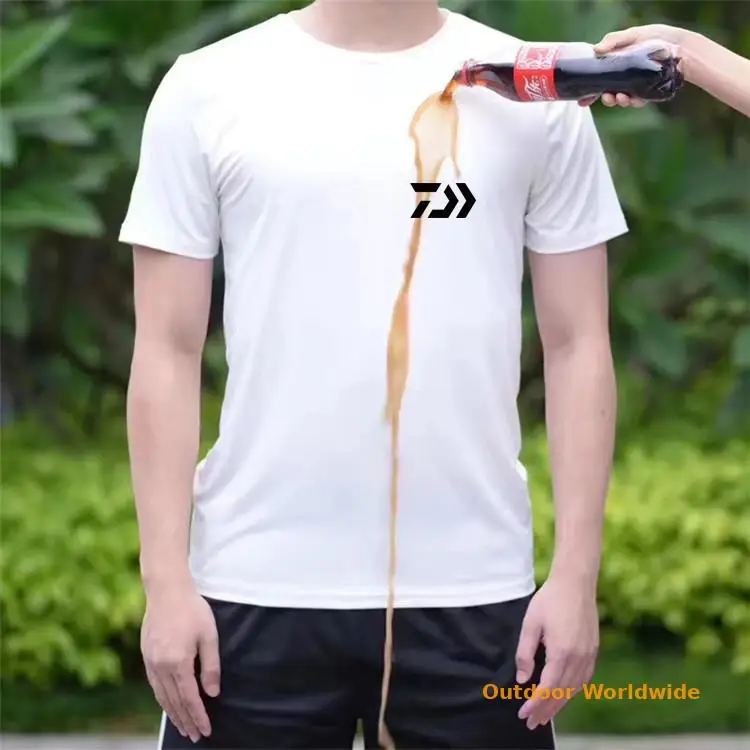 

Дышащие мужские футболки с защитой от грязи DAWA для рыбалки креативный Гидрофобный Водонепроницаемый Анти-загрязнение Быстросохнущий жиле...