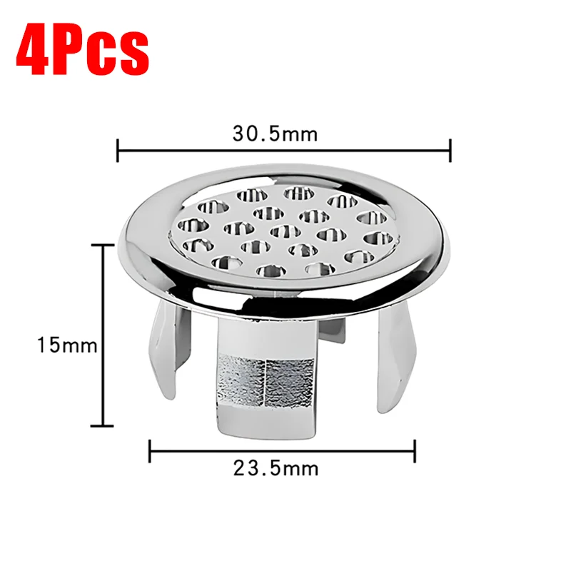 

4 шт., пластиковые вставки для раковины, серебристые, eoopee