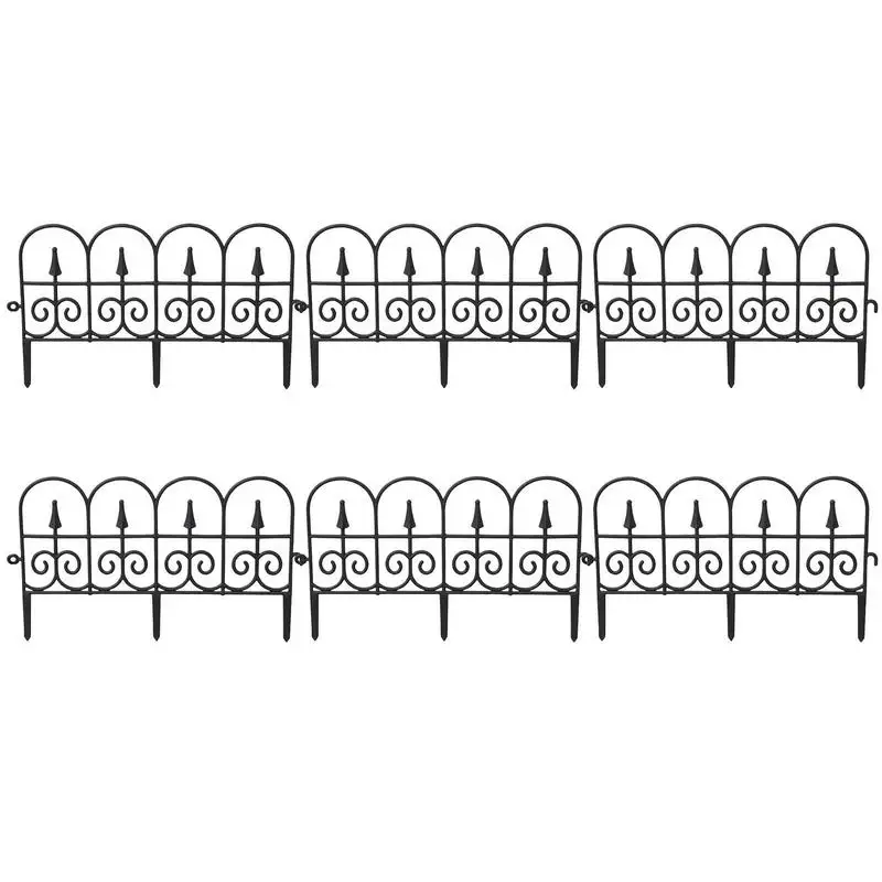 

6 шт., декоративные складные садовые ограждения