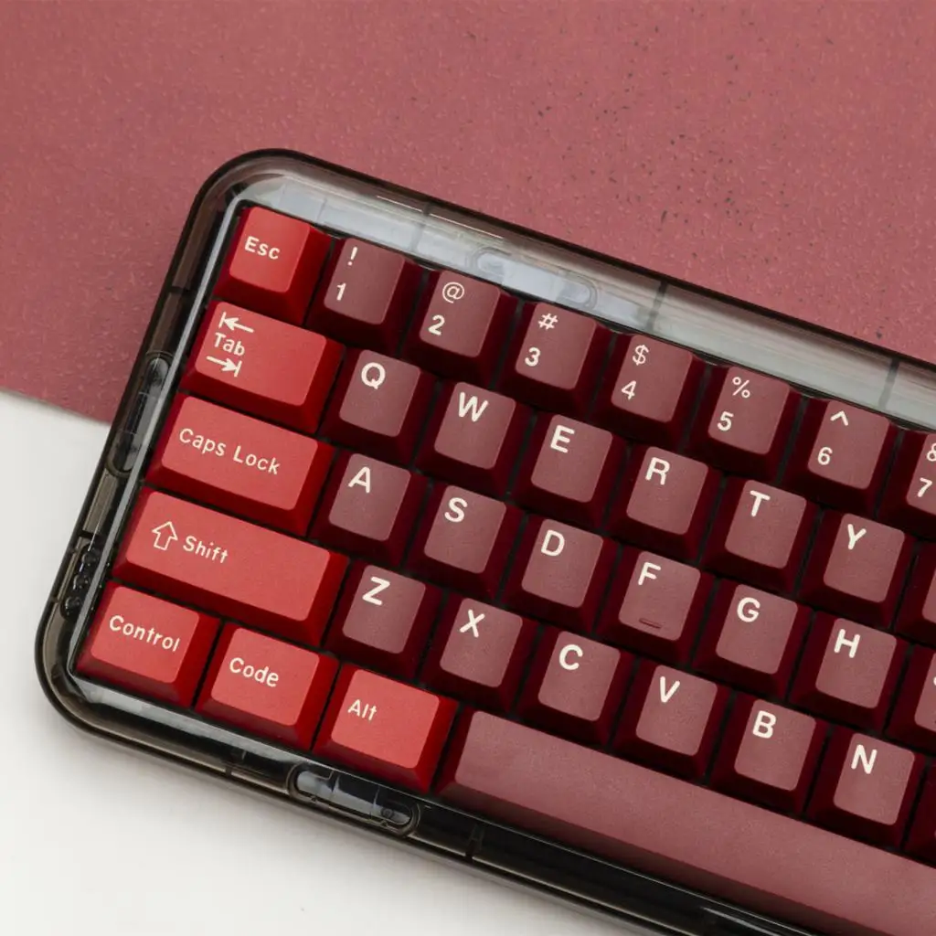 Колпачки для клавиш GMK 173 профиль Jamon Cherry PBT Red DYE-SUB колпачки механической