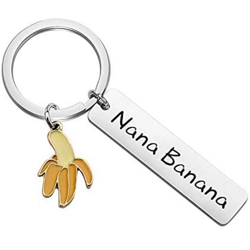 New Grandma Gift for Mothers Day Gift Best Nana Ever Gift Keychain Funny Nana Banana Key Ring Grandmother Jewelry Keychain