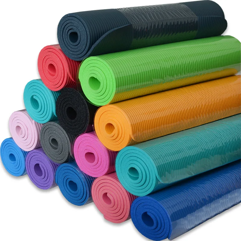 

Yoga mat thickened 10MM lengthened 185CM widened 80MM fitness non-slip sports sit-ups yoga more mat
