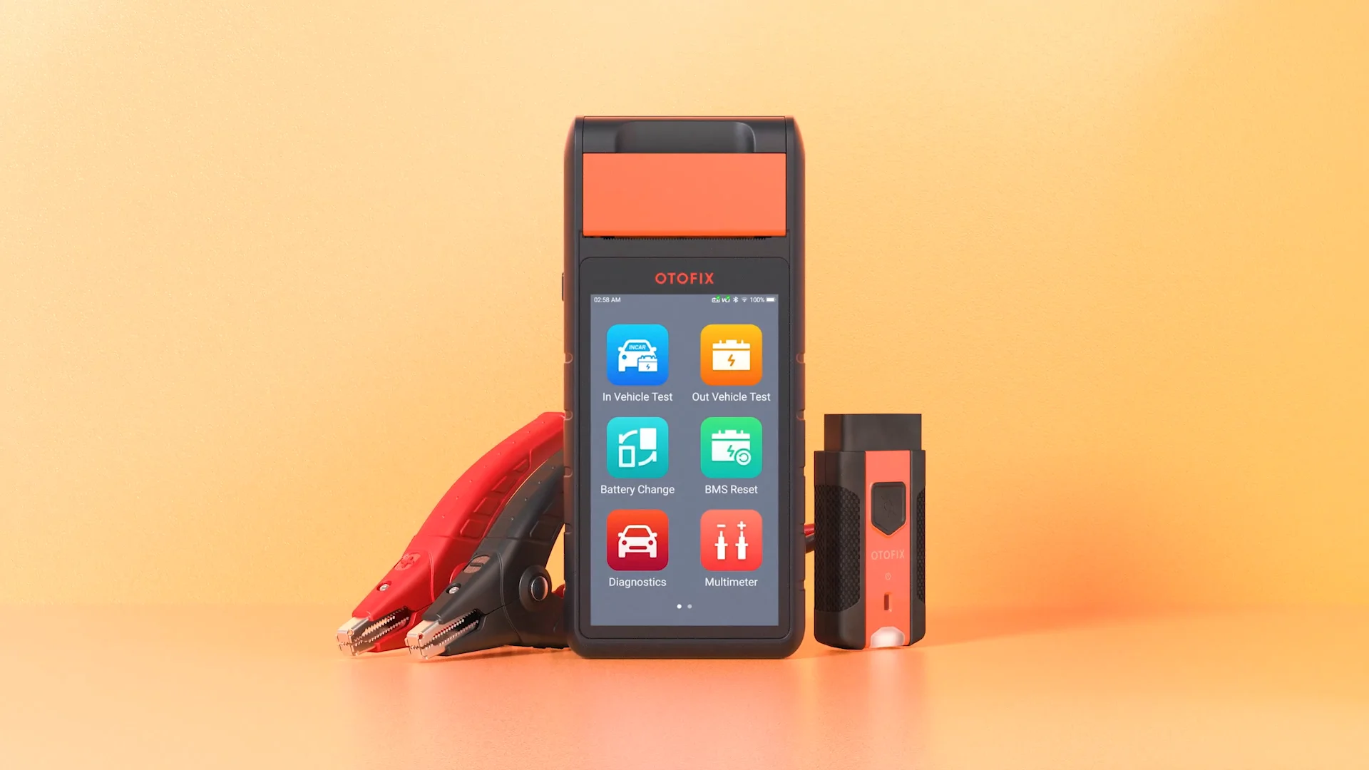 

Autel OTOFIX BT1 Automotive analyzer discharge battery tester with printer diagnostic tool intelligent battery tester