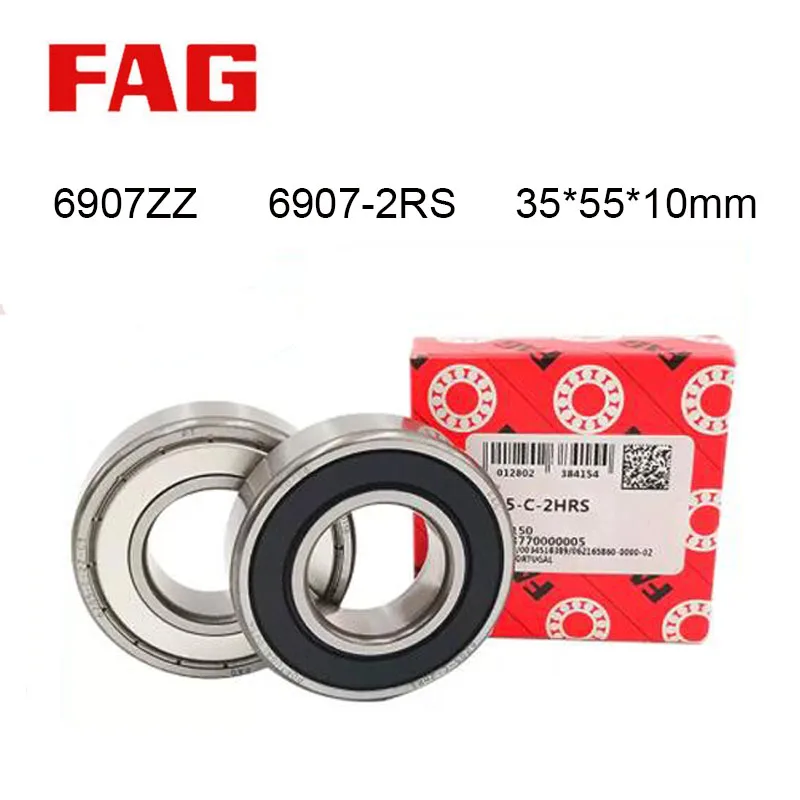 

Germany 100% Original FAG Bearing 6907ZZ 6907-2RS C3 ABEC-9 2/5Pcs 35x55x10mm Thin 6907 2RS Ball Bearings 6907ZZ 61907 Bearings