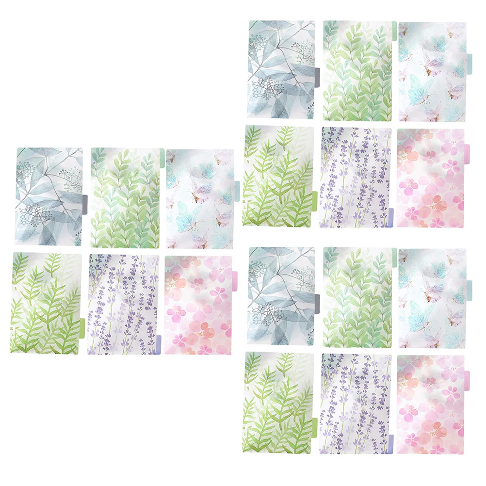 

Binderdividers Page Insertable Planner A6 Tabs Translucent Notebooks Monthly Notebook File Divider Leaf Loose Rings 6 Indexing