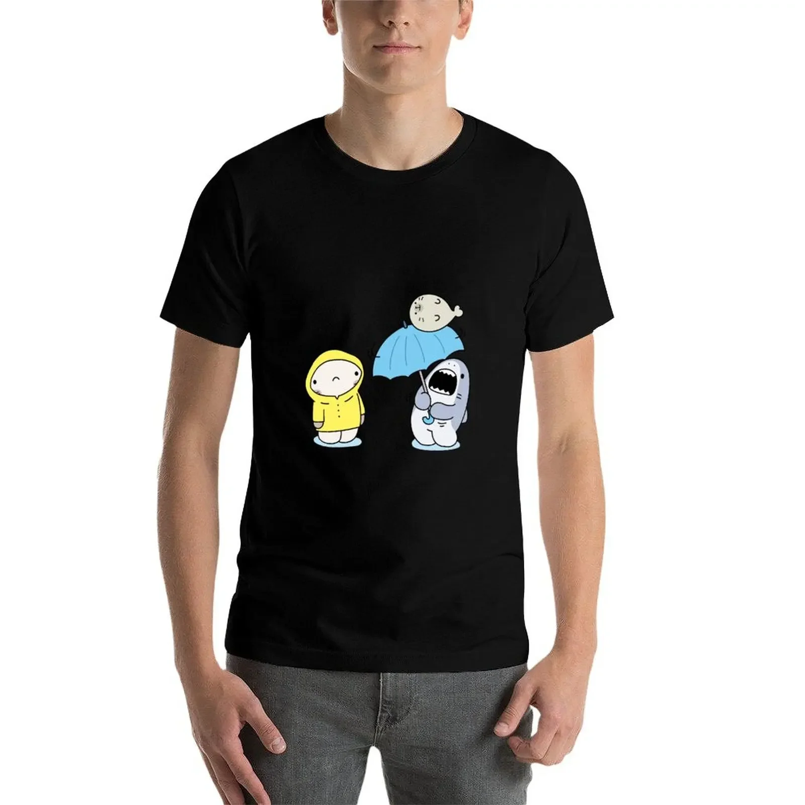 Samezu Rain футболка черная хлопок мужская