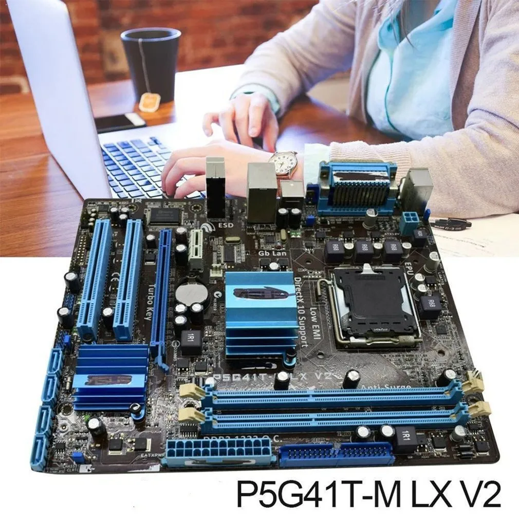 P5G41T-M LX V2 материнская плата DDR3 8 Гб LGA 775 разъем ЦП двухканальная память HDMI-совместимый интерфейс VGA материнская плата Прямая поставка