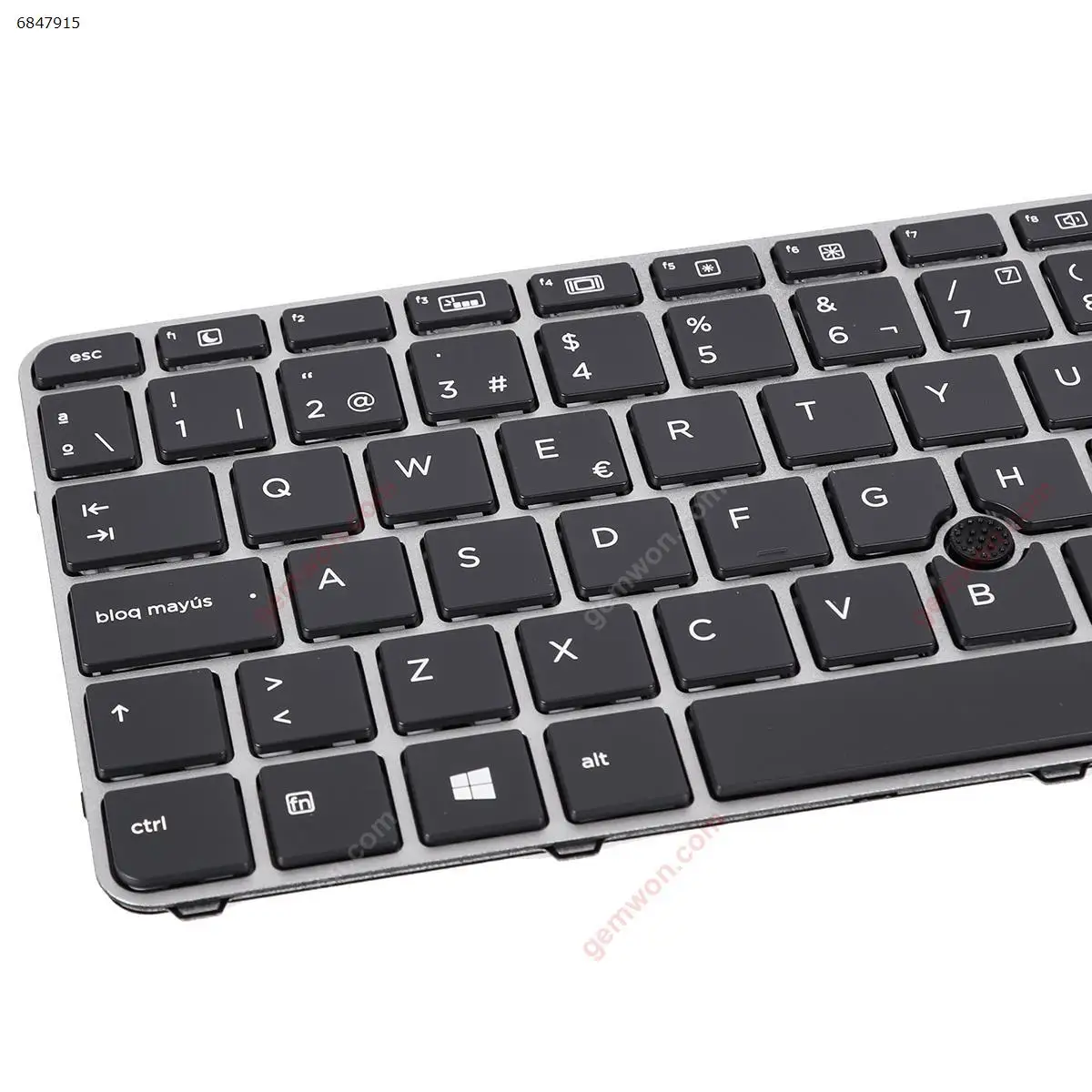 Новая оригинальная клавиатура SP для HP EliteBook 840 G3, серебристая рамка, черная, с подсветкой и трекпойном, 6037B0113910 (art.: 3920db1354d64) - 3920db1354d64
