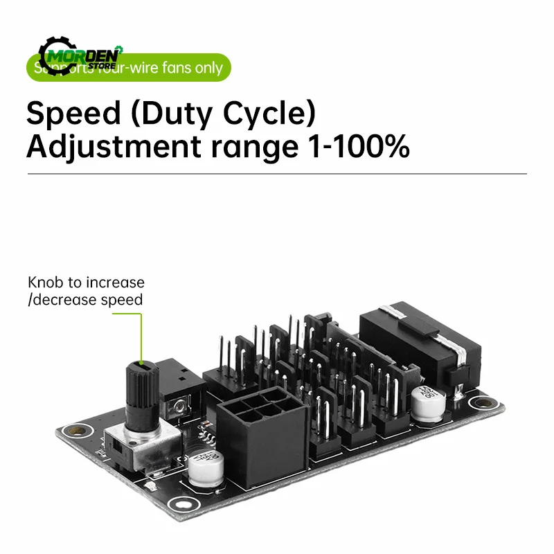 

Компьютер, контроллер скорости вентилятора, 9-канальный концентратор вентилятора PWM, мощный контроллер мощного и жесткого вентилятора, регулятор скорости вентилятора, источник питания